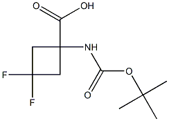 1-(Boc-aMino)-3,3-difluorocyclobutanecarboxylic acid Struktur