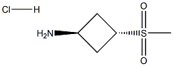 trans-3-MethylsulfonylcyclobutylaMine hydrochloride Struktur