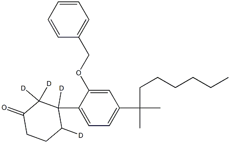 3-[4-(1,1-DiMethylheptyl)-2-(phenylMethoxy)phenyl]cyclohexanone-d4 Struktur