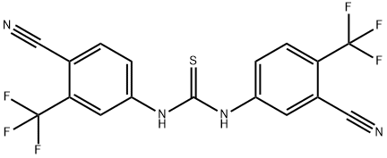 1-(4-cyano-3-(trifluoroMethyl)phenyl)-3-(3-cyano-4-(trifluoroMethyl)phenyl)thiourea Struktur