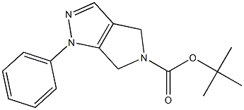 1-Phenyl-4,6-dihydro-1H-pyrrolo[3,4-c]pyrazole-5-carboxylic acid tert-butyl ester Struktur