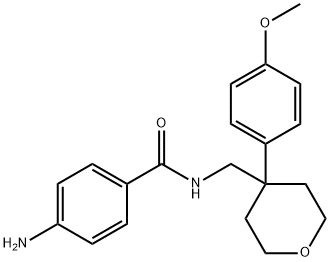 4-aMino-N-((4-(4-Methoxyphenyl)tetrahydro-2H-pyran-4-yl)Methyl)benzaMide Struktur