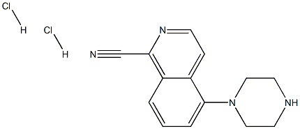 5-(piperazin-1-yl)isoquinoline-1-carbonitrile dihydrochloride Struktur