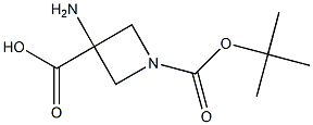 3-aMino-1-(tert-butoxycarbonyl)azetidine-3-carboxylic acid Struktur