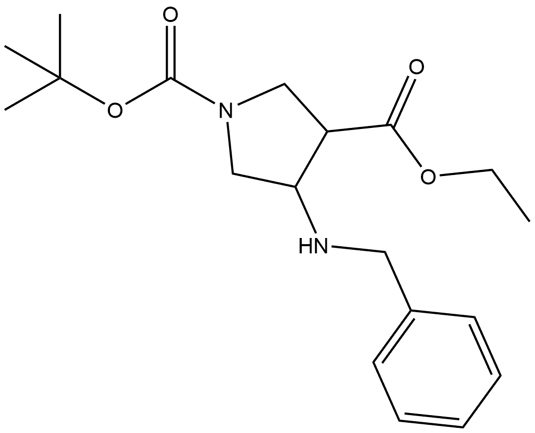 1-tert-butyl 3-ethyl 4-(benzylaMino)-1H-pyrrole-1,3(2H,5H)-dicarboxylate Struktur