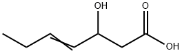 trans-3-Hydroxyhept-4-enoic acid Struktur