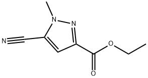 5-Cyano-1-methyl-1H-pyrazole-3-carboxylic acid ethyl ester Struktur