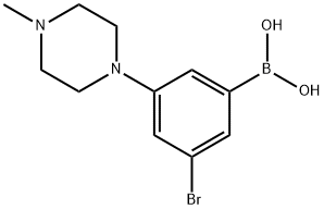 3-Bromo-5-(4-methylpiperazin-1-yl)phenylboronic acid Struktur