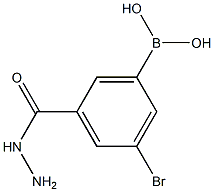 3-Bromo-5-(hydrazinecarbonyl)phenylboronic acid Struktur