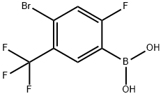 4-Bromo-2-fluoro-5-(trifluoromethyl)phenylboronic acid Struktur