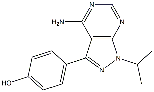 4-(4-aMino-1-isopropyl-1H-pyrazolo[3,4-d]pyriMidin-3-yl)phenol Struktur