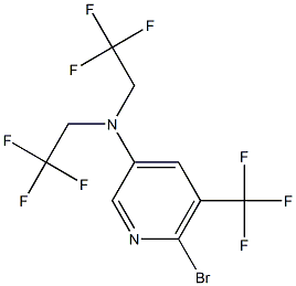 6-broMo-N,N-bis(2,2,2-trifluoroethyl)-5-(trifluoroMethyl)pyridin-3-aMine Struktur