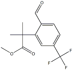 Methyl 2-(2-forMyl-5-(trifluoroMethyl)phenyl)-2-Methylpropanoate Struktur