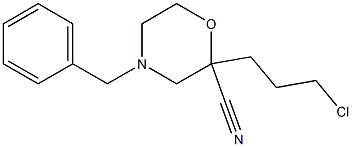 4-benzyl-2-(3-chloropropyl)Morpholine-2-carbonitrile Struktur