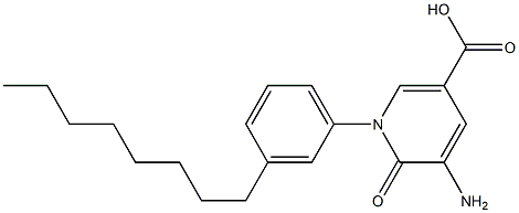 5-aMino-1-(3-octylphenyl)-6-oxo-1,6-dihydropyridine-3-carboxylic acid Struktur