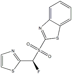 (R)-2-(fluoro(thiazol-2-yl)Methylsulfonyl)benzo[d]thiazole Struktur