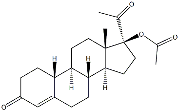 17-acetoxy-19-nor-17alpha-pregn-4-ene-3,20-dione Struktur