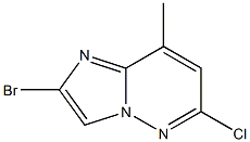 2-BroMo-6-chloro-8-MethyliMidazo[1,2-b]pyridazine Struktur