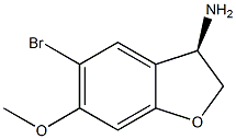 3-BenzofuranaMine, 5-broMo-2,3-dihydro-6-Methoxy-, (3R)- Struktur