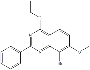 8-broMo-4-ethoxy-7-Methoxy-2-phenylquinazoline Struktur