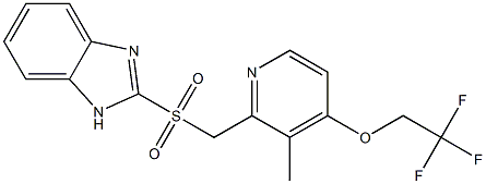 2-[[[3-Methyl-4- (2,2,2-trifluoro- ethoxy)-2- pyridyl]-Methyl] sulphonyl]- benziMidazole Struktur