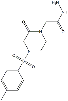 2-(2-oxo-4-tosylpiperazin-1-yl)acetohydrazide Struktur