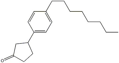 3-(4-octylphenyl)cyclopentanone Struktur