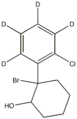 2-BroMo-2-(6-chlorophenyl-2,3,4,5-d4)-cyclohexanol Struktur