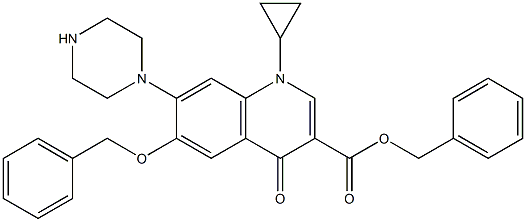 1-Cyclopropyl-1,4-dihydro-6-benzyloxy-4-oxo-7-(1-piperazinyl)-3-quinolinecarboxylic Acid Benzyl Ester Struktur