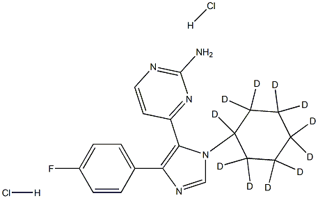 4-[1-(Cyclohexyl-d11)-4-(4-fluorophenyl)-1H-iMidazol-5-yl]-2-pyriMidinaMine Dihydrochloride Struktur