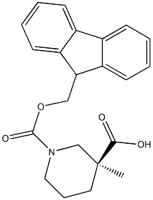 (S)-FMoc-3-Methyl-piperidine-3-carboxylic acid Struktur