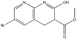 6-BroMo-2-hydroxy-3,4-dihydro-[1,8]naphthyridine-3-carboxylic acid Methyl ester Struktur