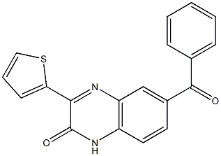 6-Benzoyl-3-(2-thienyl)-2(1H)-quinoxalinone, 97% Struktur