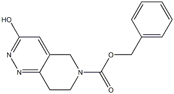 3-Hydroxy-7,8-dihydro-5H-pyrido[4,3-c]pyridazine-6-carboxylic acid benzyl ester Struktur