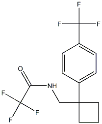 2,2,2-trifluoro-N-((1-(4-(trifluoroMethyl)phenyl)cyclobutyl)Methyl)acetaMide Struktur