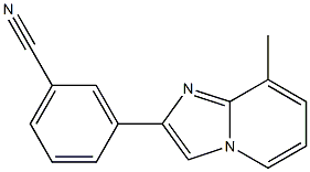 3-(8-METHYLIMIDAZO[1,2-A]PYRIDIN-2-YL)BENZONITRILE Struktur