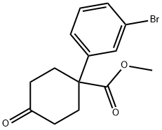 Methyl 1-(3-BroMophenyl)-4-oxocyclohexanecarboxylate Struktur