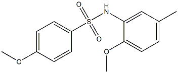 4-methoxy-N-(2-methoxy-5-methylphenyl)benzenesulfonamide Struktur