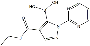 4-(ethoxycarbonyl)-1-(pyrimidin-2-yl)-1H-pyrazol-5-ylboronic acid Struktur