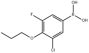 3-Chloro-5-fluoro-4-propoxyphenylboronic acid Struktur