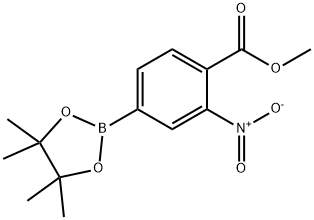 Methyl 2-nitro-4-(4,4,5,5-tetramethyl-1,3,2-dioxaborolan-2-yl)benzoate Struktur