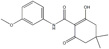 2-Hydroxy-N-(3-methoxyphenyl)-4,4-dimethyl-6-oxocyclohex-1-ene-1-carboxamide Struktur