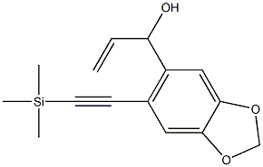 1-(6-((triMethylsilyl)ethynyl)benzo[d][1,3]dioxol-5-yl)prop-2-en-1-ol Struktur