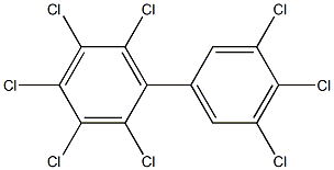 2,3,3',4,4',5,5',6-Octachlorobiphenyl Solution Struktur