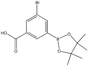 3-broMo-5-(4,4,5,5-tetraMethyl-1,3,2-dioxaborolan-2-yl)benzoic acid Struktur