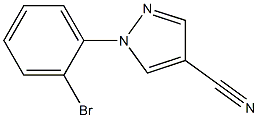 1-(2-broMophenyl)-1H-pyrazole-4-carbonitrile Struktur