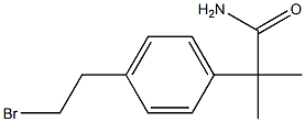 2-(4-(2-broMoethyl)phenyl)-2-MethylpropanaMide Struktur