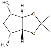 (3aR,4S,6R,6aR)-6-aMino-2,2-diMethyltetrahydro-3aH-cyclopenta[d][1,3]dioxol-4-ol Struktur