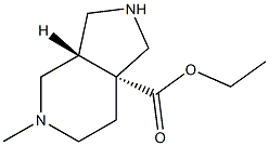 (3aS,7aR)-ethyl 5-Methyloctahydro-1H-pyrrolo[3,4-c]pyridine-7a-carboxylate Struktur