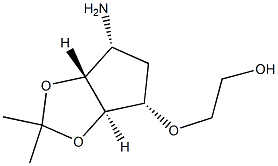 2-(((3aR,4S,6R,6aR)-6-aMino-2,2-diMethyltetrahydro-3aH-cyclopenta[d][1,3]dioxol-4-yl)oxy)ethanol Struktur